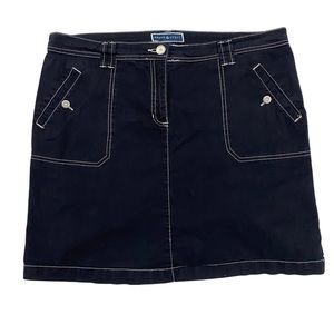 Karen Scott black skort with white thread details